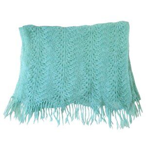 Lacy knit Mohair shawl scarf